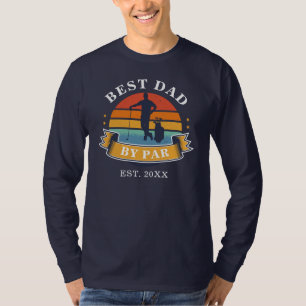 T-shirt Meilleur papa Par Par Cute Golf Lover Personnalisé