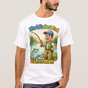 T-shirt Meilleur Papa Pêcheur au Lac Idée Cadeau Drôle