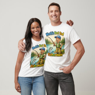 T-shirt Meilleur Papa Pêcheur au Lac Idée de Cadeau Drôle
