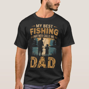T-shirt Meilleur Papa Pêcheur - Papa et Fils Partenaires d