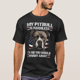 T-shirt Meilleur papa Pitbull Drapeau américain Pitbull
