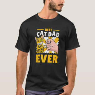 T-shirt Meilleur Papa Poing Patte de Chat Fête des Pères C