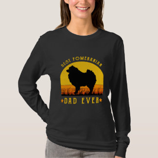 T-shirt Meilleur Papa Poméranien Jamais Drôle Papa Graphic