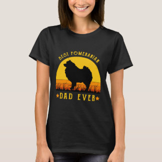 T-shirt Meilleur Papa Poméranien Jamais Drôle Papa Graphic