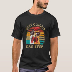 T-shirt Meilleur Papa Poulet à Cocasserie Retro Papa Coq