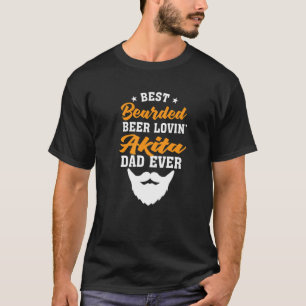 T-shirt Meilleur papa pug amateur de bière barbu humour ch