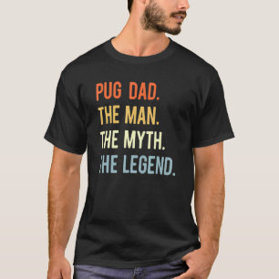 T-shirt Meilleur papa Pug Chien Animal Mignon Homme Myth