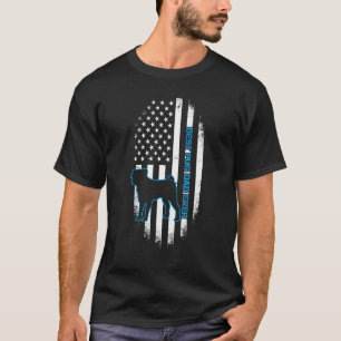 T-shirt Meilleur papa Pug jamais Pug chien père drapeau am
