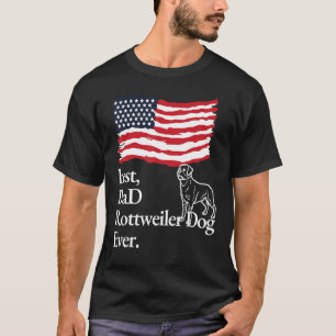 T-shirt Meilleur papa Rottweiler Chien Jamais American Dra