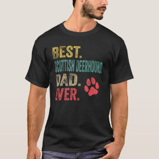 T-shirt Meilleur Papa Scottish Deerhound pour Homme Cadeau