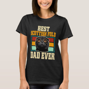 T-shirt Meilleur Papa Scottish Fold de Chat