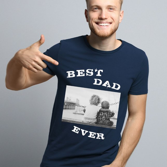 T-shirt Meilleur papa toujours Typographie Photo de la Fêt (Créateur téléchargé)