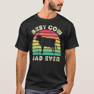 T-shirt Meilleur papa vache pour la fête des pères pour ho