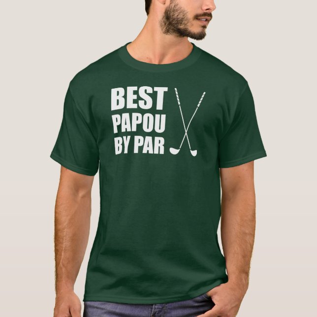 T-shirt Meilleur Papou par le golf grec de grand-papa de (Devant)