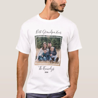 T-shirt Meilleur Papy Personnalisé avec Photo de Famille e