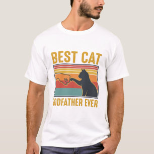 T-shirt Meilleur Parrain de Chat Ever Vintage Chat Vector