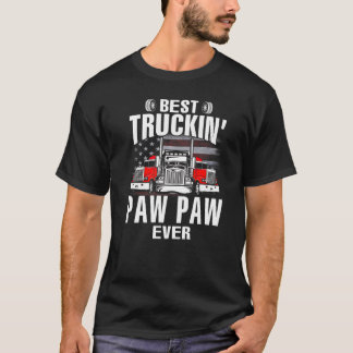 T-shirt Meilleur PAW PAW routier Drapeau USA Fête des Père
