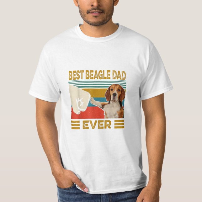 T-shirt Meilleur père Beagle (Devant)