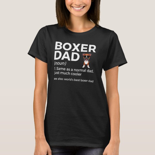 T-shirt Meilleur Père Boxer Définition Drôle Chien Boxer B (Devant)