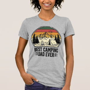 T-shirt Meilleur père de camping jamais conception de chem