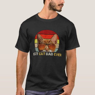 T-shirt Meilleur père de chat jamais