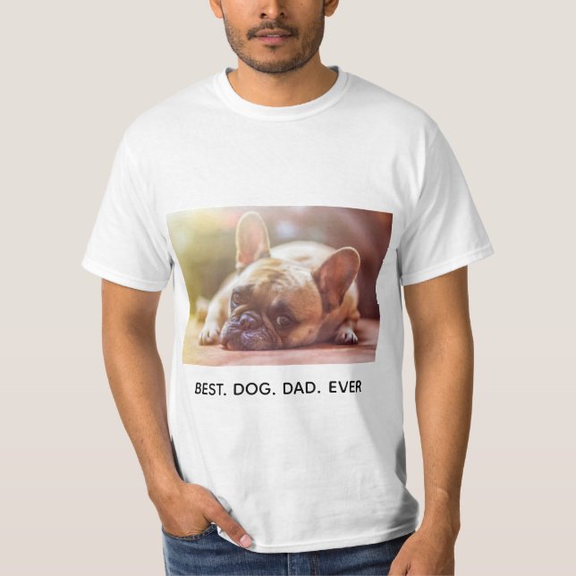 T-shirt Meilleur père de chien personnalisé (Devant)