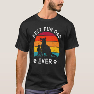 T-shirt Meilleur Père De Fourrure Jamais Vintage Retro Chi