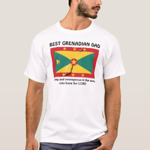 T-shirt MEILLEUR PÈRE GRENADIEN Fort Courageux Personnalis