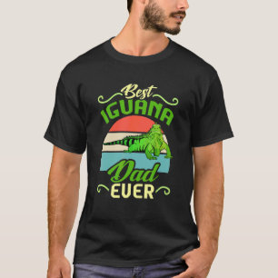T-shirt Meilleur père Iguane Lézard Iguane Rétro Herp