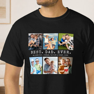 T-shirt MEILLEUR PÈRE JAMAIS 6 Collage de photos