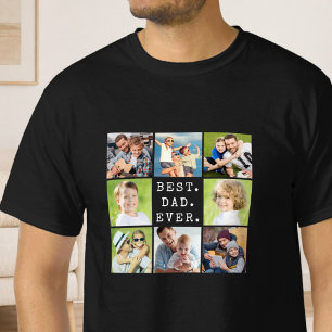 T-shirt MEILLEUR PÈRE JAMAIS 8 Collage de Photos