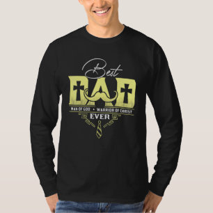 T-shirt Meilleur Père Jamais Homme De Dieu Guerrier Du Chr