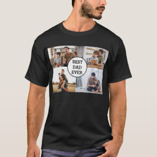 T-shirt Meilleur Père Jamais Père Papa Photo Collage Photo