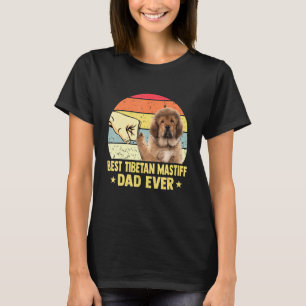T-shirt Meilleur Père Mastiff Tibétain Jamais Rétro Père V