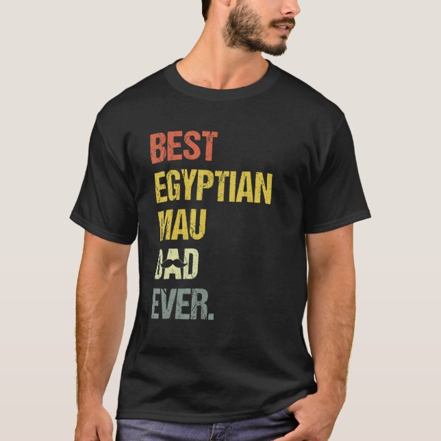 T-shirt Meilleur père Mau égyptien pour homme Chat (Devant)