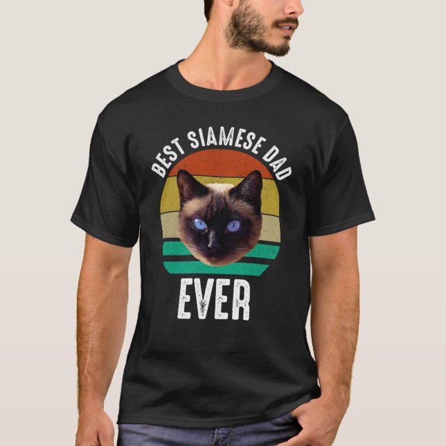 T-shirt Meilleur père siamois (Devant)