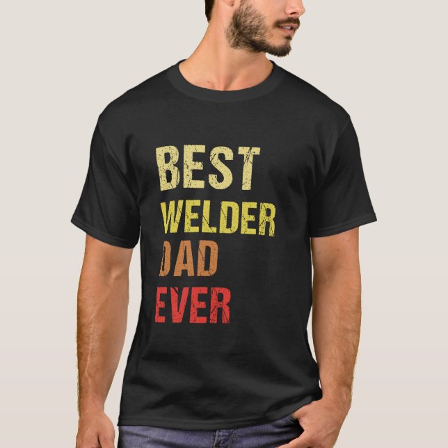 T-shirt Meilleur père soudeur (Devant)