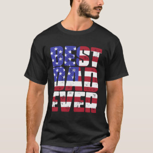 T-shirt Meilleur Père Toujours Drapeau Américain Patriâ€™S