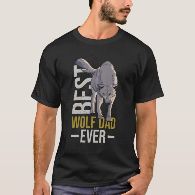 T-shirt Meilleur Père Wolf Jamais Cité Pour Votre Père Wol (Devant)