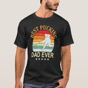 T-shirt Meilleur Peuple Papa Jamais Pères Peau de hockey