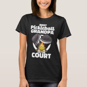 T-shirt Meilleur Pickleball Grand-pa Paddle Pickleballer L