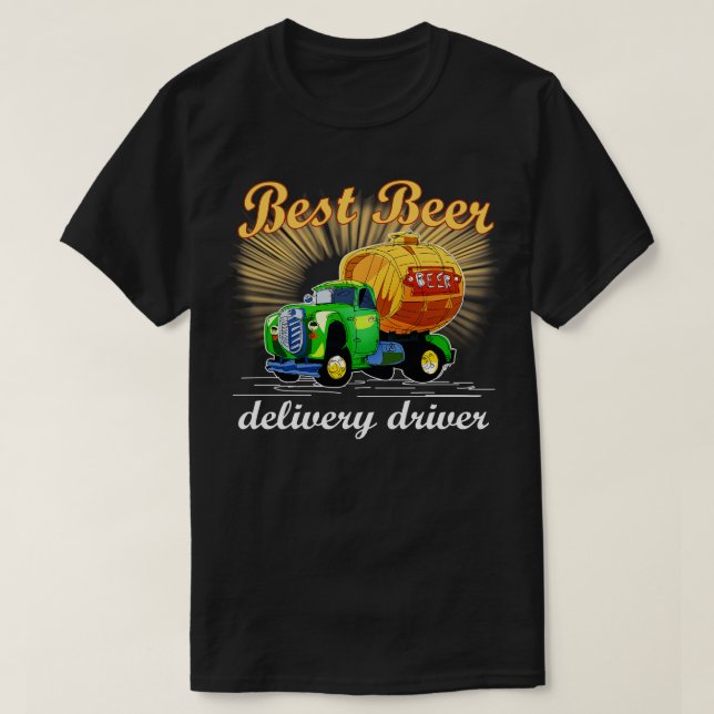 T-shirt Meilleur pilote de livraison de bière (Design devant)