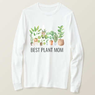 T-shirt Meilleur Plante Maman Aquarelle Citation de la pla