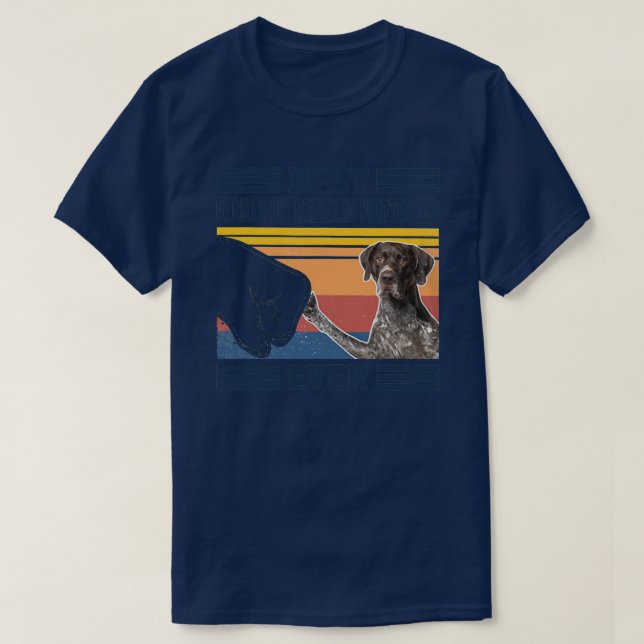 T-shirt Meilleur Pointeur Allemand Raccourci Papa Jamais (Design devant)