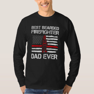 T-shirt Meilleur Pompier Porté Les Hommes Père Jamais Papa