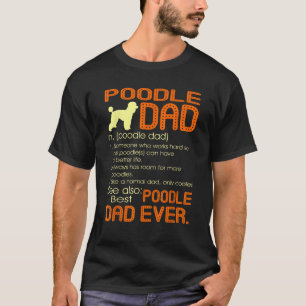 T-shirt Meilleur Poodle Papa Jamais Pères Fête du Père Cad