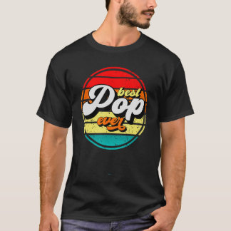 T-shirt Meilleur Pop Ever Fête du Père Grand-père Retro Vi