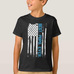 T-shirt Meilleur Popo Jamais Américain drapeau américain P