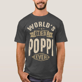 T-shirt Meilleur Poppi Hommes Drôle Papa Grand-père amis j