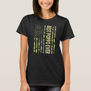T-shirt Meilleur Poppo jamais nous Drapeau Américain Grand